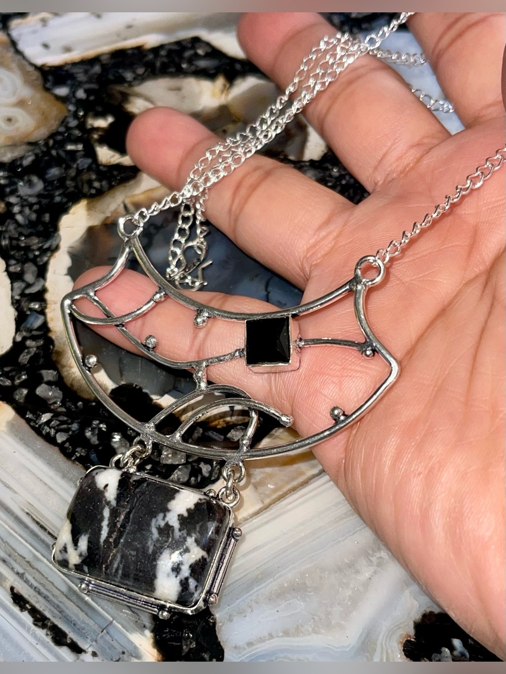 White Buffalo Turquoise Pendant Necklace